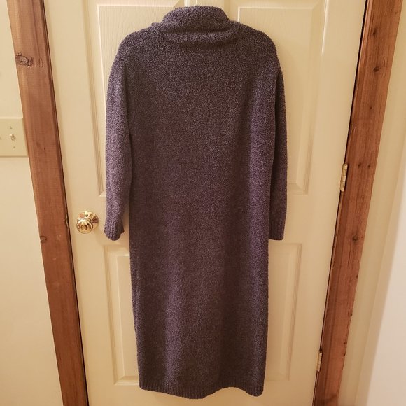 Barefoot Dreams CozyChic Full Zip Robe in Pacific Blue (S/M) - Picture 4 of 9